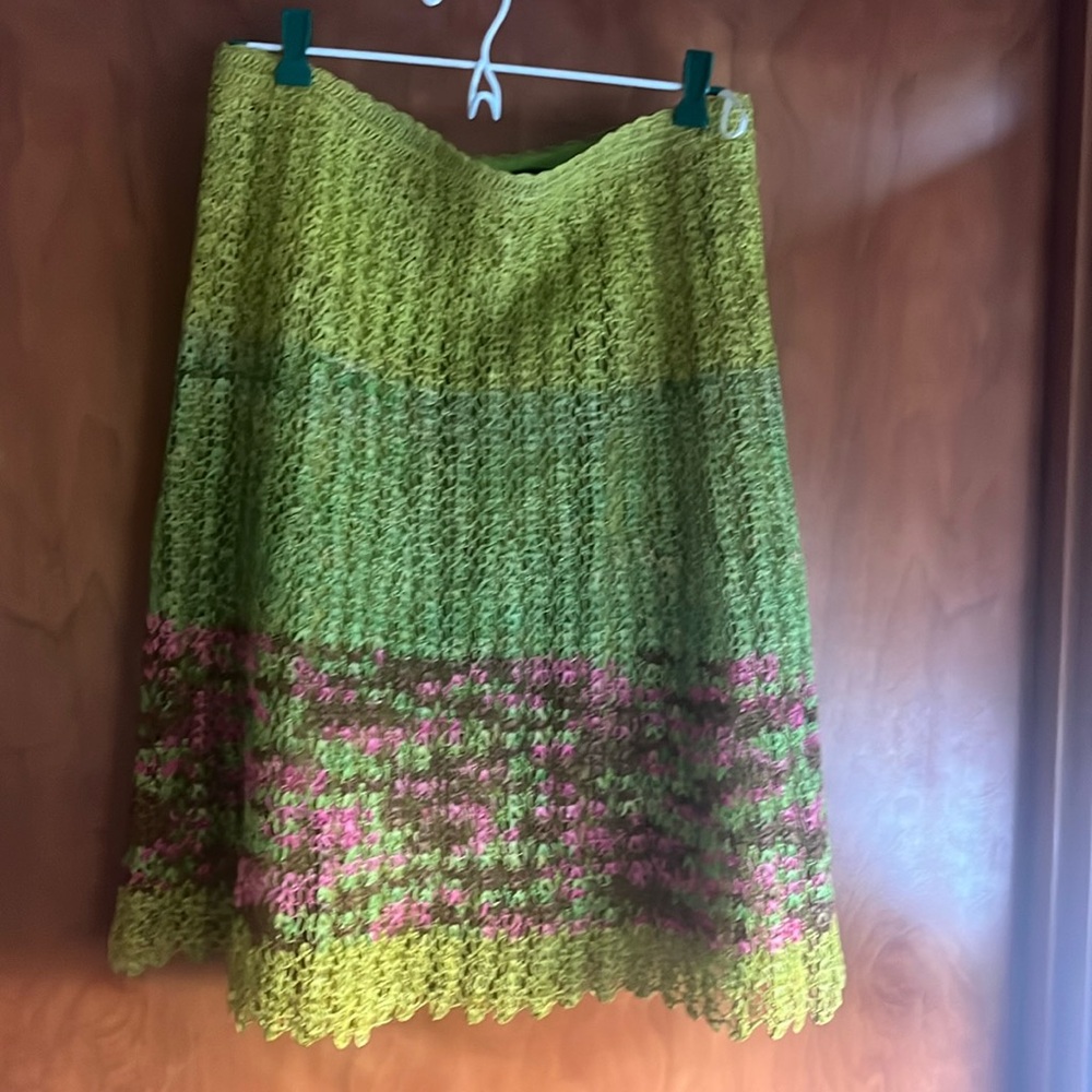ERIC RAISINA crocheted textile skirt